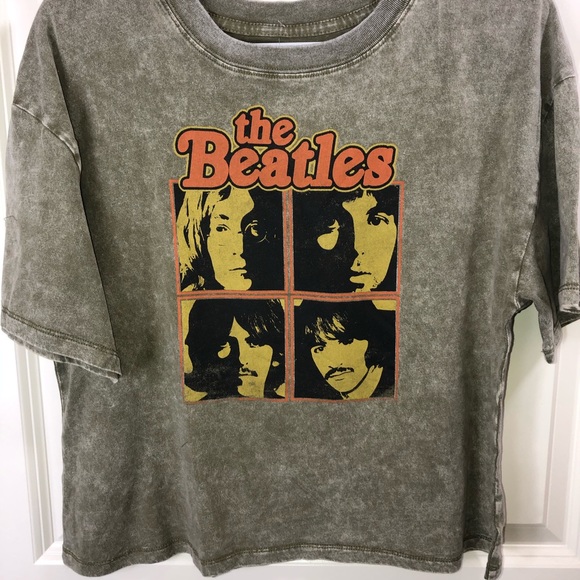 The Beatles Tops - Beatles Graphic T Shirt Tee Olive NWT sz L